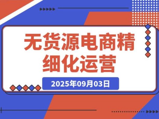 无货源电商精细化运营:选品至爆款路径,轻资产高回报秘籍